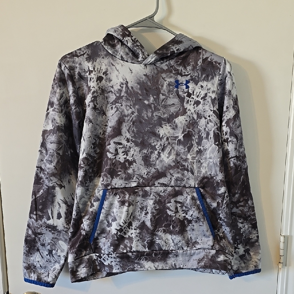 Under Armour Kids' Gray and Blue Hoodie